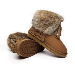 Sheepskin Ankle Fur Top Women Boots Urban Foxy -Ugg urban ugg sheepskin ankle fur top women boots urban foxy uggoutlet ugg boots chestnut au ladies 4 au men 2 eu 35 281583